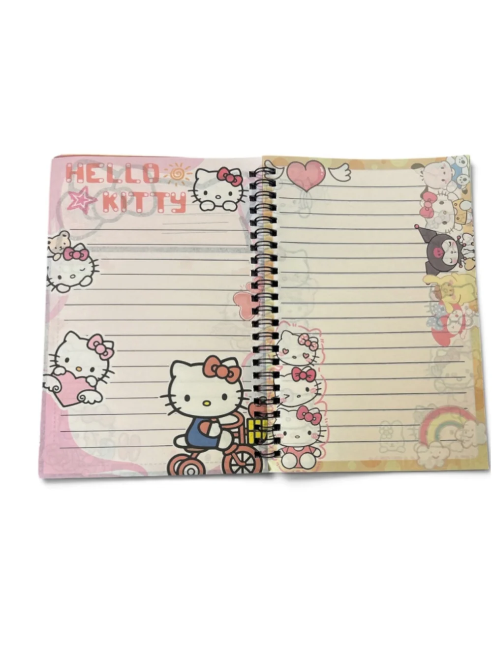 Sanrio Hello Kitty & Pochacco Spiral Notebook and Stationery Set